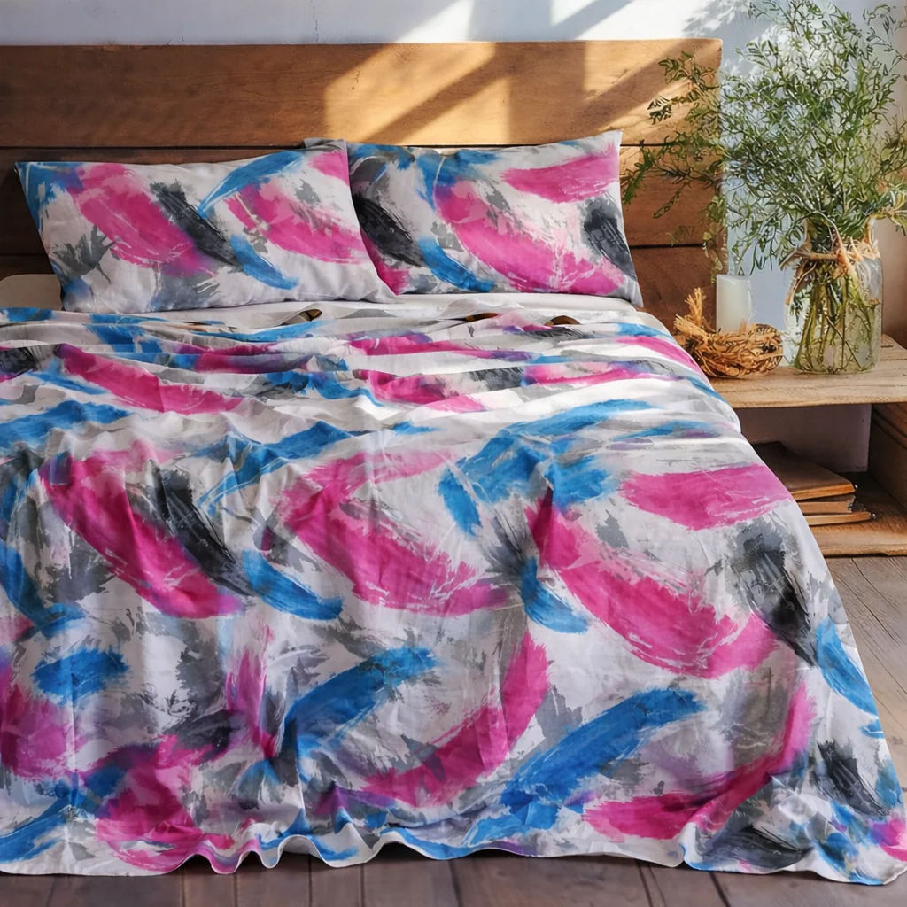 Dual Brushed Pink Bed Sheet